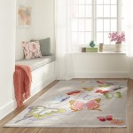 Rug, Momeni, Lil Mo Whimsy, LMJ32, Grey, 5' X 5' Round, 35707