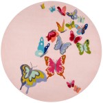 Rug, Momeni, Lil Mo Whimsy, LMJ32, Pink, 5' X 5' Round, 33271