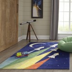 Rug, Momeni, Lil Mo Whimsy, LMJ33, Navy, 5' X 5' Round, 36834