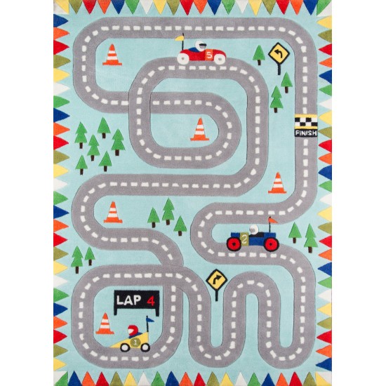 Rug, Momeni, Lil Mo Whimsy, LMJ34, Light Blue, 2' X 3', 36825