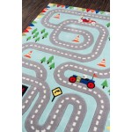 Rug, Momeni, Lil Mo Whimsy, LMJ34, Light Blue, 2' X 3', 36825
