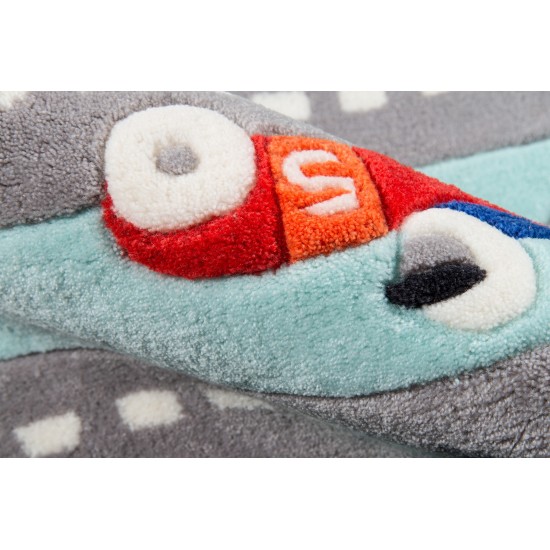 Rug, Momeni, Lil Mo Whimsy, LMJ34, Light Blue, 2' X 3', 36825