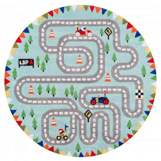 Rug, Momeni, Lil Mo Whimsy, LMJ34, Light Blue, 3' X 5', 36829