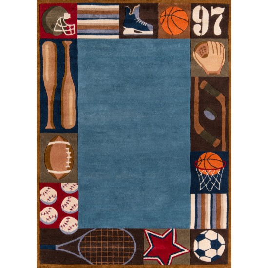 Rug, Momeni, Lil Mo Whimsy, LMJ-4, Denim, 2' X 3', 17225