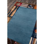 Rug, Momeni, Lil Mo Whimsy, LMJ-4, Denim, 4' X 6', 17241