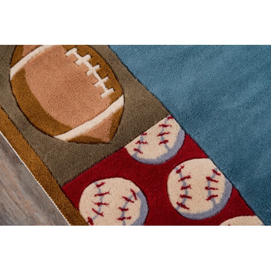 Rug, Momeni, Lil Mo Whimsy, LMJ-4, Denim, 4' X 6', 17241