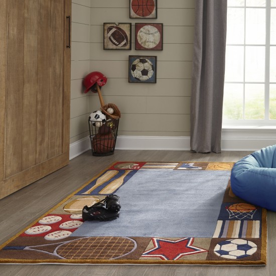 Rug, Momeni, Lil Mo Whimsy, LMJ-4, Denim, 4' X 6', 17241
