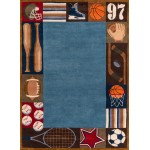 Rug, Momeni, Lil Mo Whimsy, LMJ-4, Denim, 5' X 7', 17249