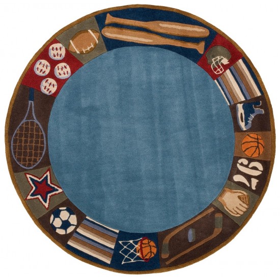 Rug, Momeni, Lil Mo Whimsy, LMJ-4, Denim, 5' X 7', 17249