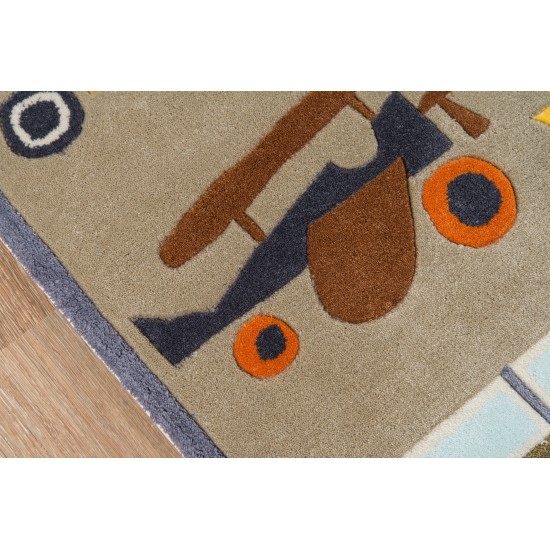 Rug, Momeni, Lil Mo Whimsy, LMJ-8, Concrete, 2' X 3', 18538