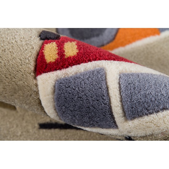 Rug, Momeni, Lil Mo Whimsy, LMJ-8, Concrete, 4' X 6', 18540
