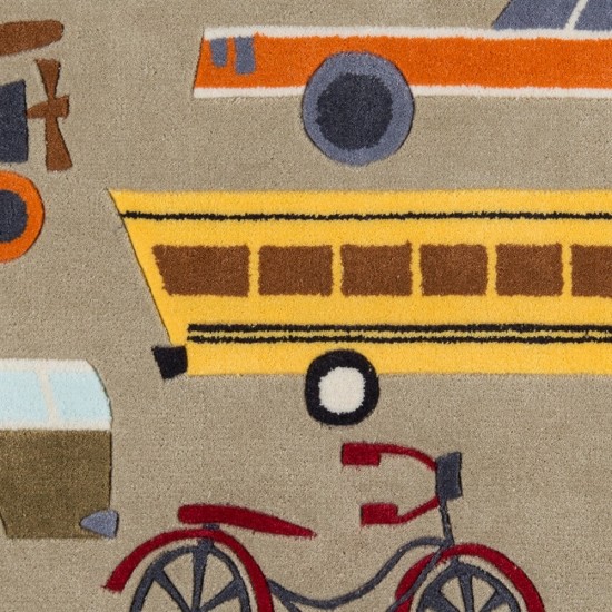 Rug, Momeni, Lil Mo Whimsy, LMJ-8, Concrete, 4' X 6', 18540