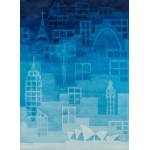 Rug, Momeni, Lil Mo Hipster, LMT11, Blue, 5' X 5' Round, 22503