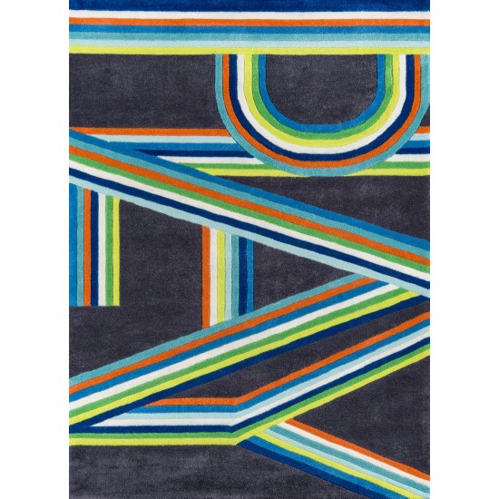 Rug, Momeni, Lil Mo Hipster, LMT14, Blue, 2' X 3', 25779