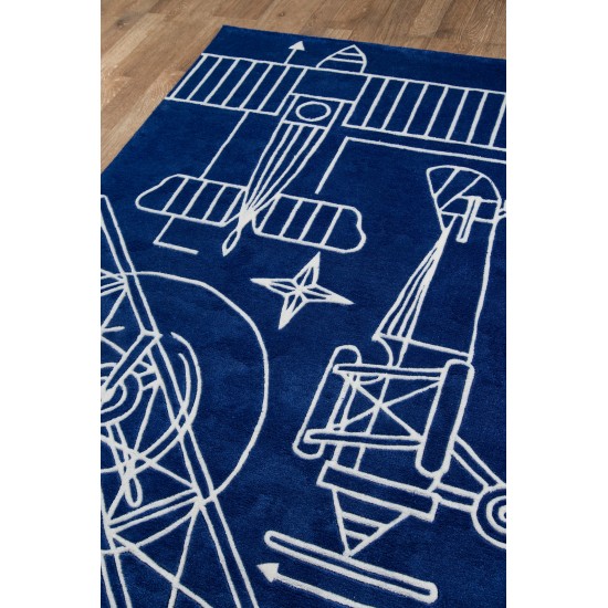 Rug, Momeni, Lil Mo Hipster, LMT16, Navy, 3' X 5', 29405