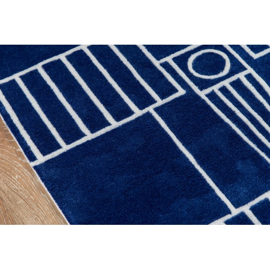 Rug, Momeni, Lil Mo Hipster, LMT16, Navy, 4' X 6', 29406