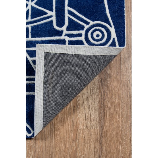 Rug, Momeni, Lil Mo Hipster, LMT16, Navy, 4' X 6', 29406