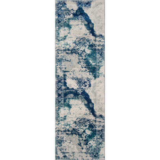 Rug, Momeni, Loft, LO-09, Blue, 5'3" X 7'6", 31667