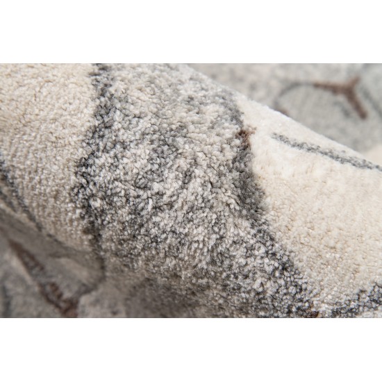 Rug, Momeni, Luxe, LX-09, Grey, 5'3" X 7'6", 32228