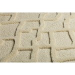 Crest Casual Trellis Hand Spun Wool Area Rug, 5’ x 7’6", Linen, ACR31LI5X8