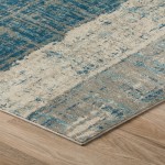 Addison Emporium Modern Blue Microfiber Area Rug, 5’1" x 7’5", Blue, AEM32BL5X7