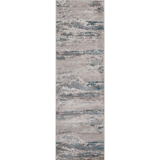 Rug, Momeni, Monterey, MO-08, Teal, 2'3" X 7'6" Runner, 42447