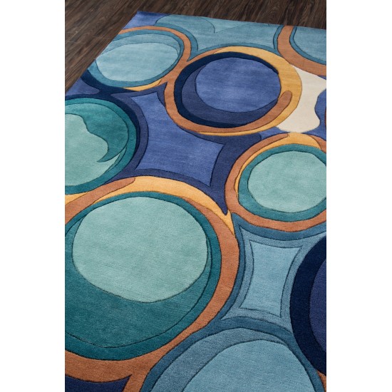 Rug, Momeni, New Wave, NW133, Blue, 2'6" X 8' Runner, 20639