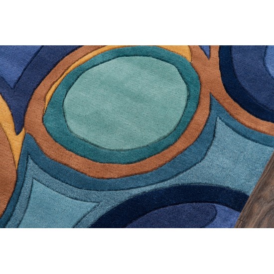 Rug, Momeni, New Wave, NW133, Blue, 2'6" X 8' Runner, 20639