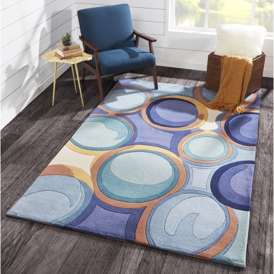 Rug, Momeni, New Wave, NW133, Blue, 2'6" X 8' Runner, 20639