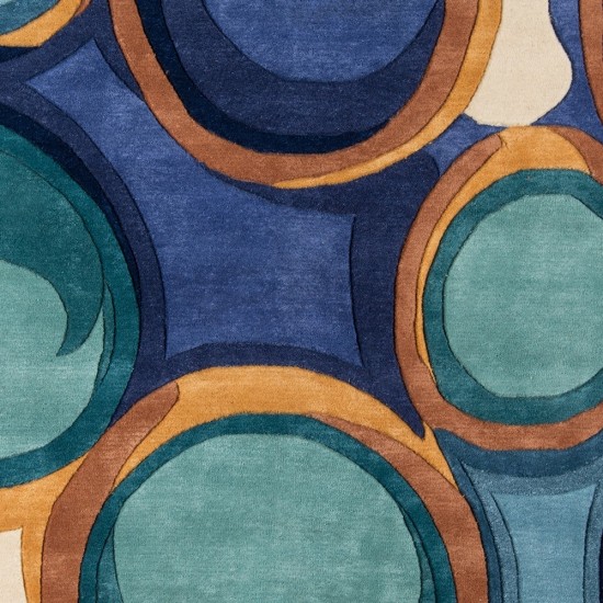 Rug, Momeni, New Wave, NW133, Blue, 2'6" X 8' Runner, 20639