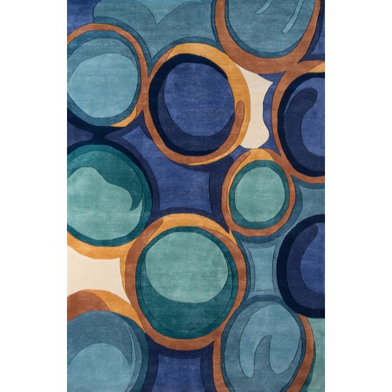 Rug, Momeni, New Wave, NW133, Blue, 3'6" X 5'6", 20658