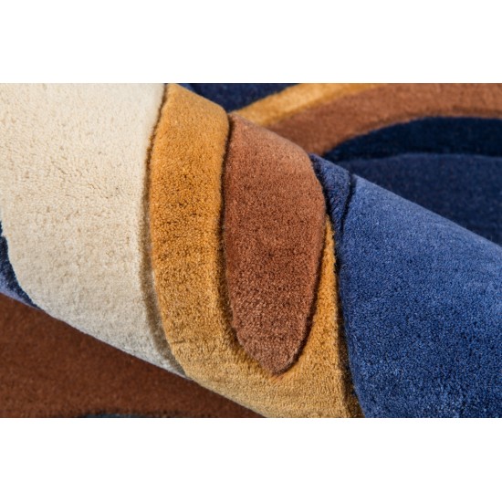 Rug, Momeni, New Wave, NW133, Blue, 5'3" X 8', 20665