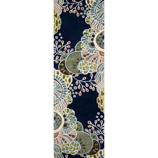 Rug, Momeni, New Wave, NW146, Navy, 2'6" X 8' Runner, 33405