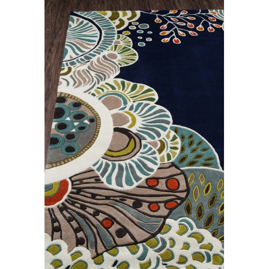 Rug, Momeni, New Wave, NW146, Navy, 3'6" X 5'6", 33425