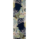 Rug, Momeni, New Wave, NW146, Navy, 5'9" X 5'9" Round, 33446