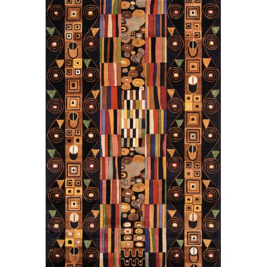 Rug, Momeni, New Wave, NW-33, Black, 5'3" X 8', 90436