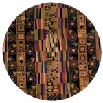 Rug, Momeni, New Wave, NW-33, Black, 5'9" X 5'9" Round, 90443