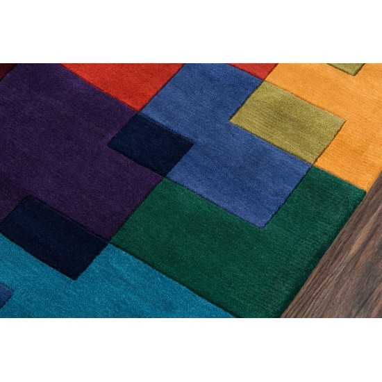 Rug, Momeni, New Wave, NW-49, Multi, 5'9" X 5'9" Round, 94195
