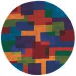 Rug, Momeni, New Wave, NW-49, Multi, 5'9" X 5'9" Round, 94195