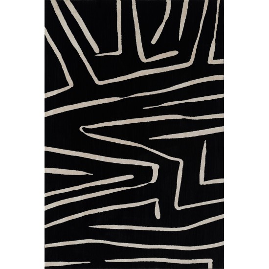 Rug, Momeni, Noho, NO-04, Black, 2'3" X 7'6" Runner, 49683