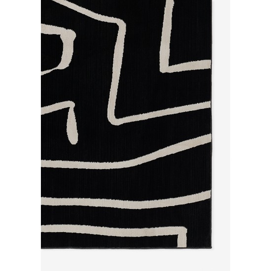 Rug, Momeni, Noho, NO-04, Black, 2'3" X 7'6" Runner, 49683