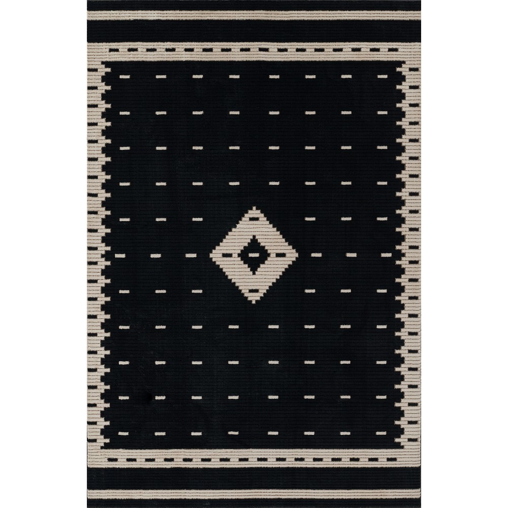 Rug, Momeni, Noho, NO-06, Black, 2' X 3', 49674 Rug, Momeni, Noho, NO-06, Black, 2' X 3', 49674