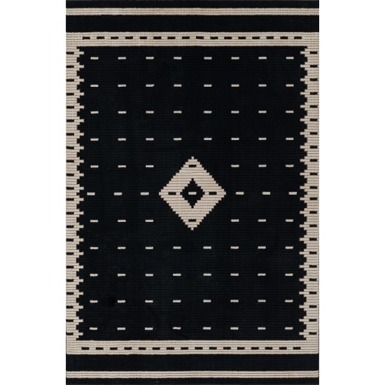 Rug, Momeni, Noho, NO-06, Black, 2'3" X 7'6" Runner, 49685