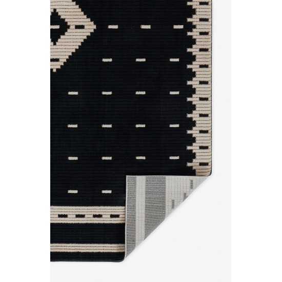 Rug, Momeni, Noho, NO-06, Black, 2'3" X 7'6" Runner, 49685