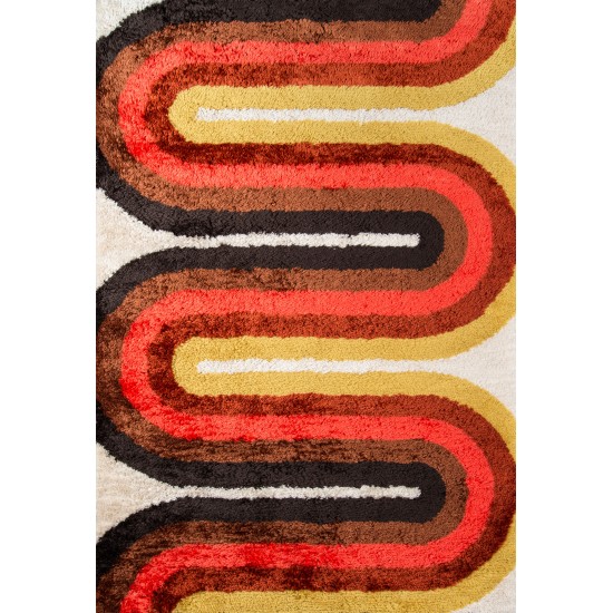 Rug, Novogratz, Retro, RET-2, Red, 3'6" X 5'6", 36336