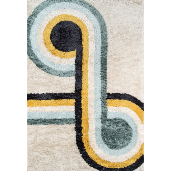 Rug, Novogratz, Retro, RET-3, Blue, 2' X 3', 36328