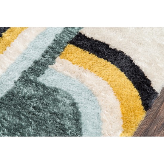 Rug, Novogratz, Retro, RET-3, Blue, 2' X 3', 36328