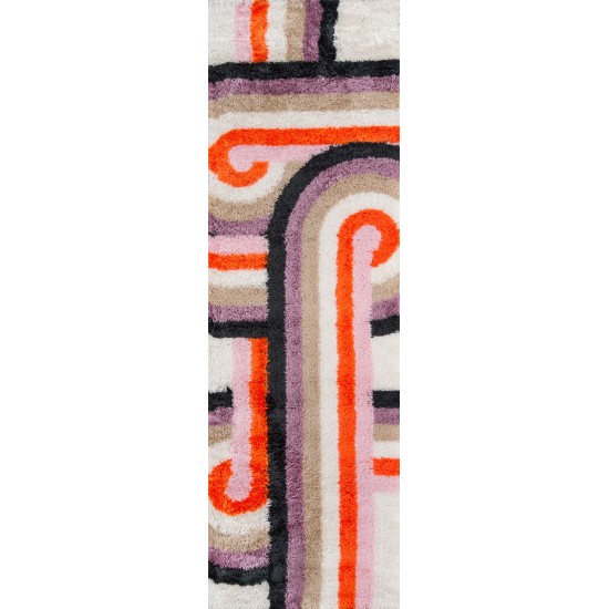 Rug, Novogratz, Retro, RET-5, Lavender, 2'3" X 7'6" Runner, 36377