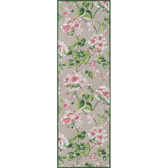 Rug, Madcap Cottage, Summer Garden, SMM-2, Grey, 2'6" X 8' Runner, 43124