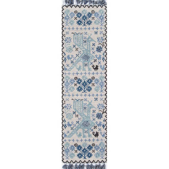 Rug, Momeni, Tahoe, TA-09, Blue, 2'3" X 8' Runner, 41800
